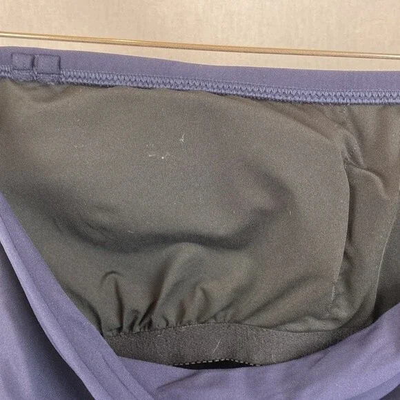 J Crew Navy Blue Strapless Bandeau 1 Piece Swim Bathing Suit 12 NEW - Picture 8 of 9